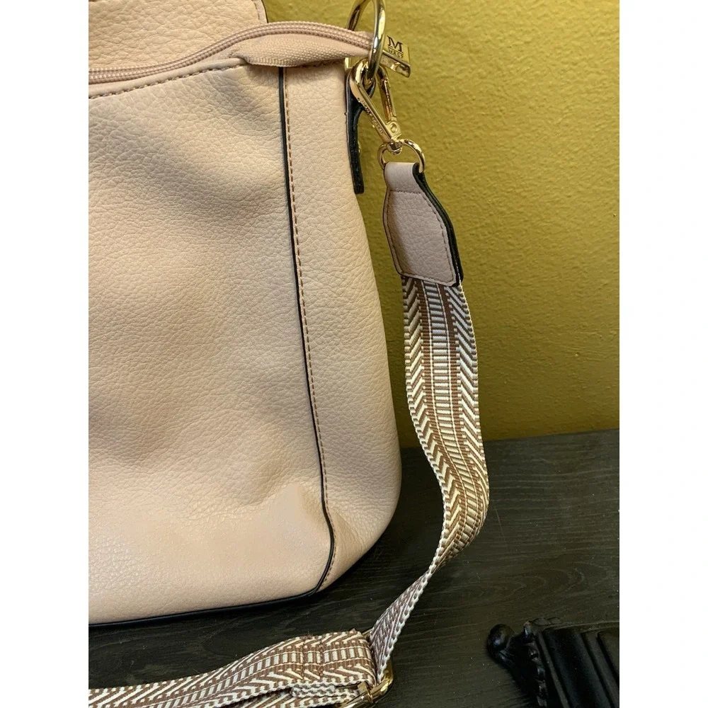 Montana West Studded‎ Hobo Bag Vegan Leather Adjustable Shoulder Tote Lined Pink